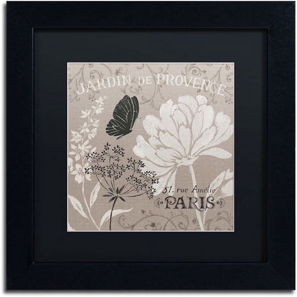 Trademark Fine Art "French Linen Garden III" Canvas Art by Daphne Brissonnet, Black Matte, Black Frame