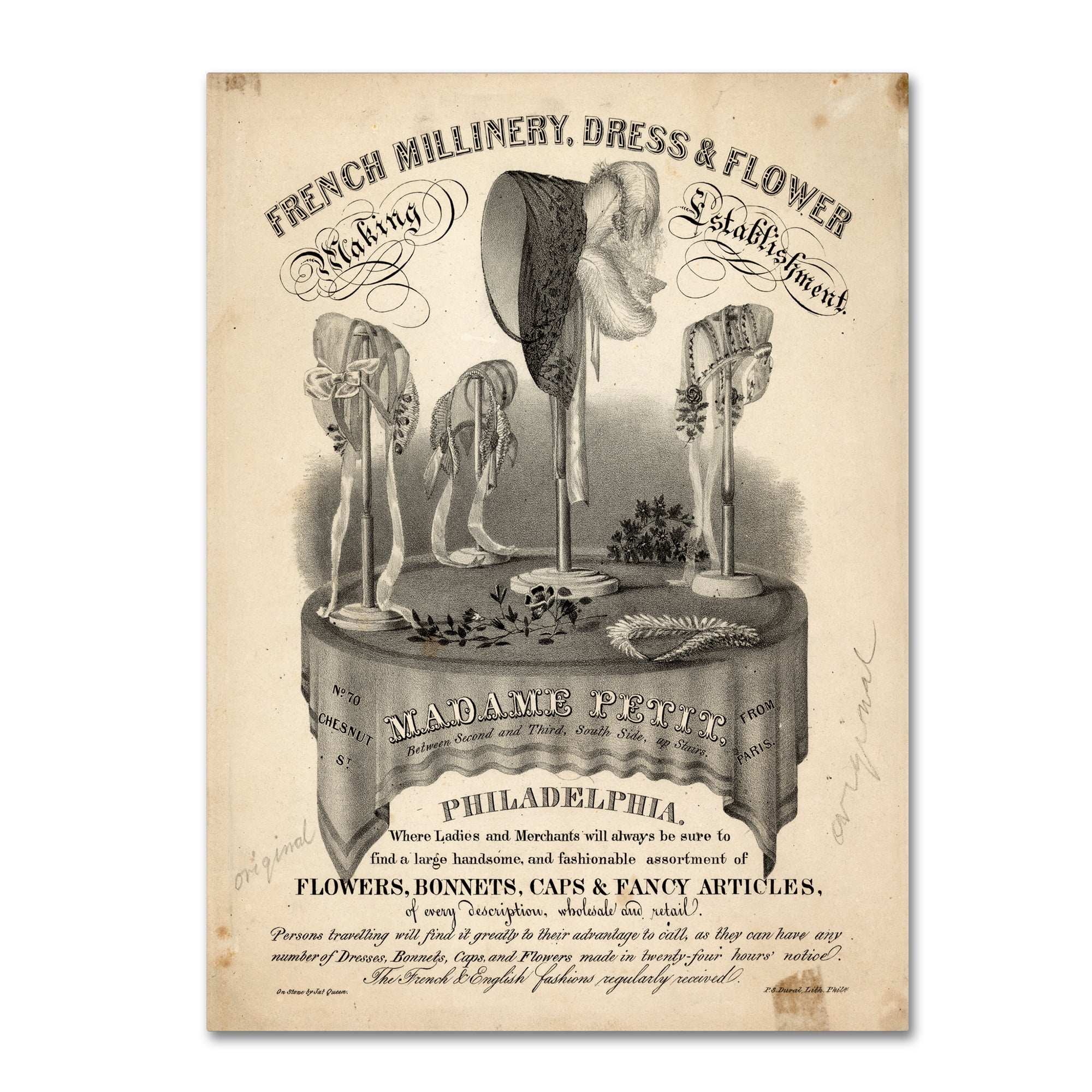Trademark Fine Art 'French Millinery' Canvas Art by Vintage Apple Collection