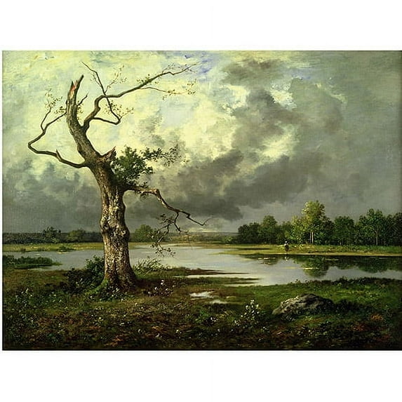 Trademark Fine Art "French River Landscape" Canvas Art by Leon Richet
