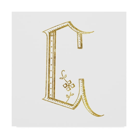 Trademark Fine Art 'French Sewing Letter C' Canvas Art by Wild Apple Portfolio