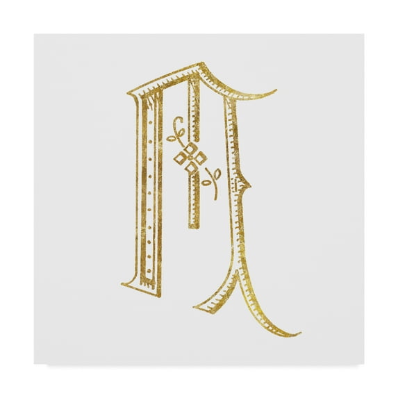 Trademark Fine Art 'French Sewing Letter M' Canvas Art by Wild Apple Portfolio