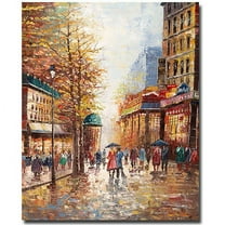 Trademark Fine Art "French Street Scene" Canvas Art by Joval