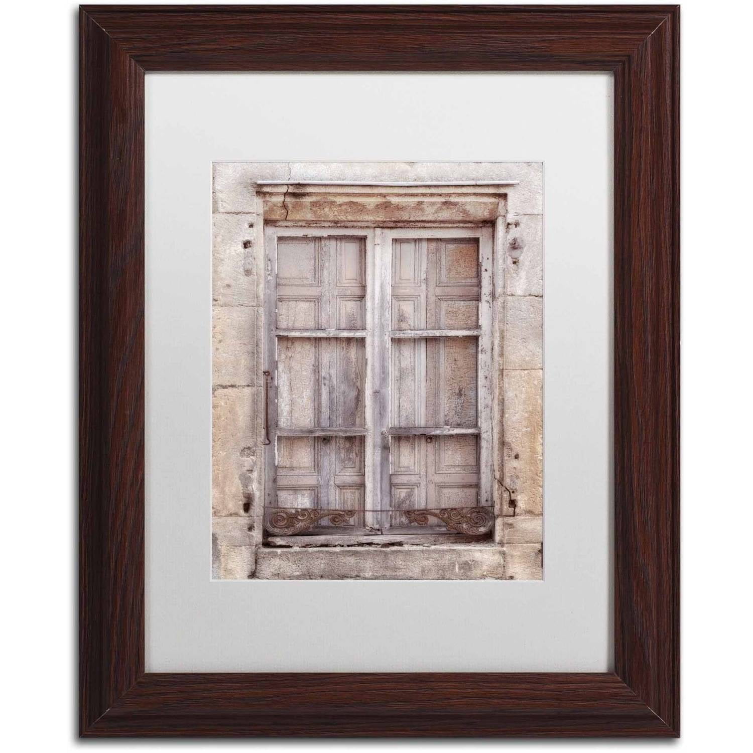 Trademark Fine Art 'French Window I' Canvas Art by Cora Niele, White Matte, Wood Frame