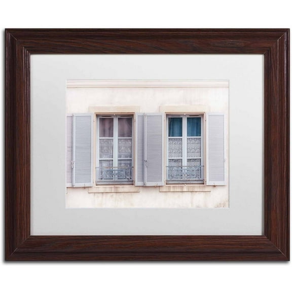 Trademark Fine Art 'French Windows II' Canvas Art by Cora Niele, White Matte, Wood Frame