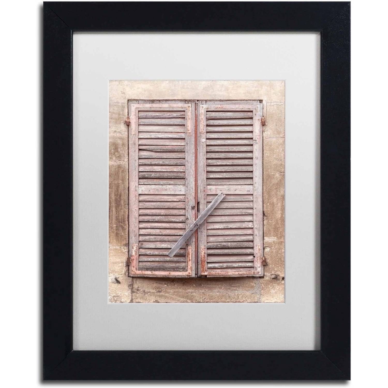 Trademark Fine Art 'French Windows III' Canvas Art by Cora Niele, White Matte, Black Frame