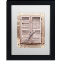 Trademark Fine Art 'French Windows III' Canvas Art by Cora Niele, White Matte, Black Frame