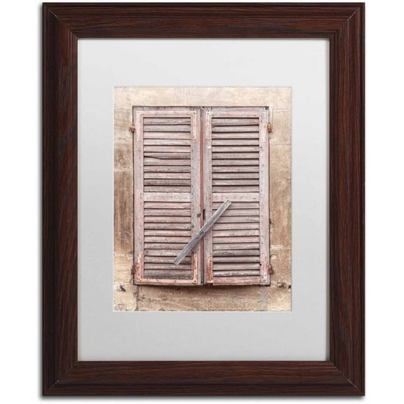 Trademark Fine Art 'French Windows III' Canvas Art by Cora Niele, White Matte, Wood Frame