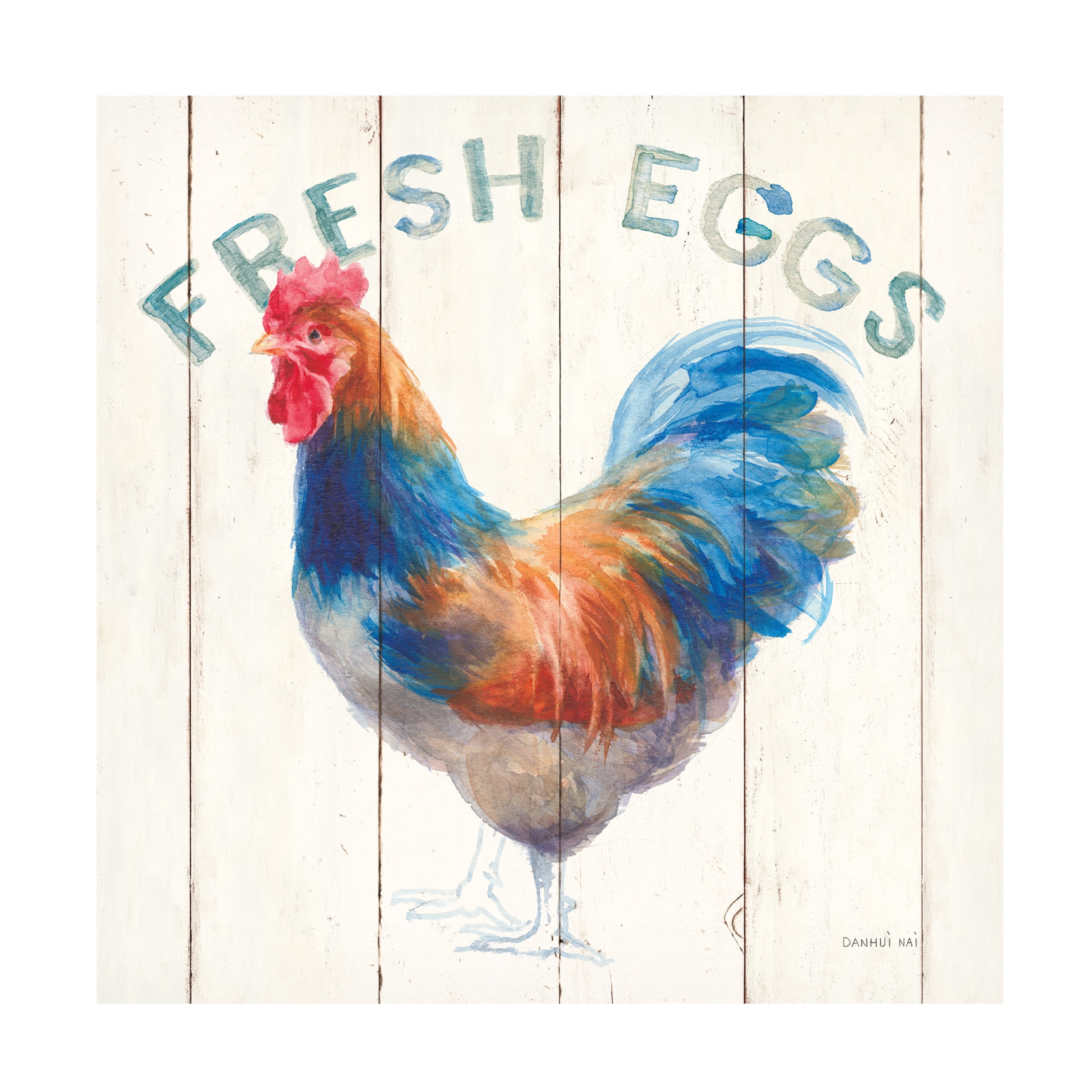 Trademark Fine Art 'Fresh Eggs Hen' Canvas Art by Danhui Nai