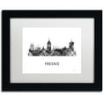 thumbnail image 1 of Trademark Fine Art 'Fresno California Skyline WB-BW' Canvas Art by Marlene Watson, White Matte, Black Frame, 1 of 1