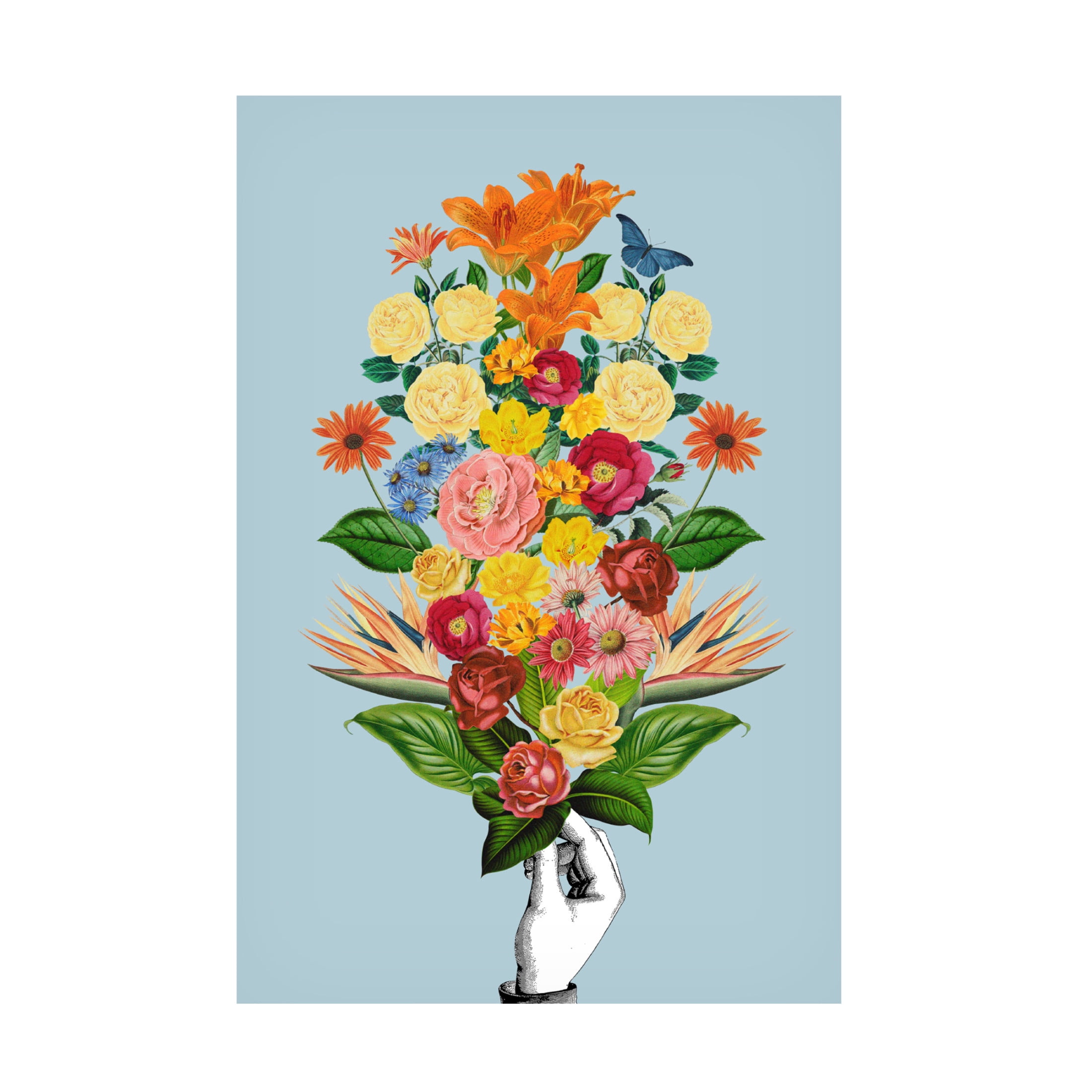 Trademark Fine Art Frida Floral Studio Botanical blue bouquet Canvas Wall Art