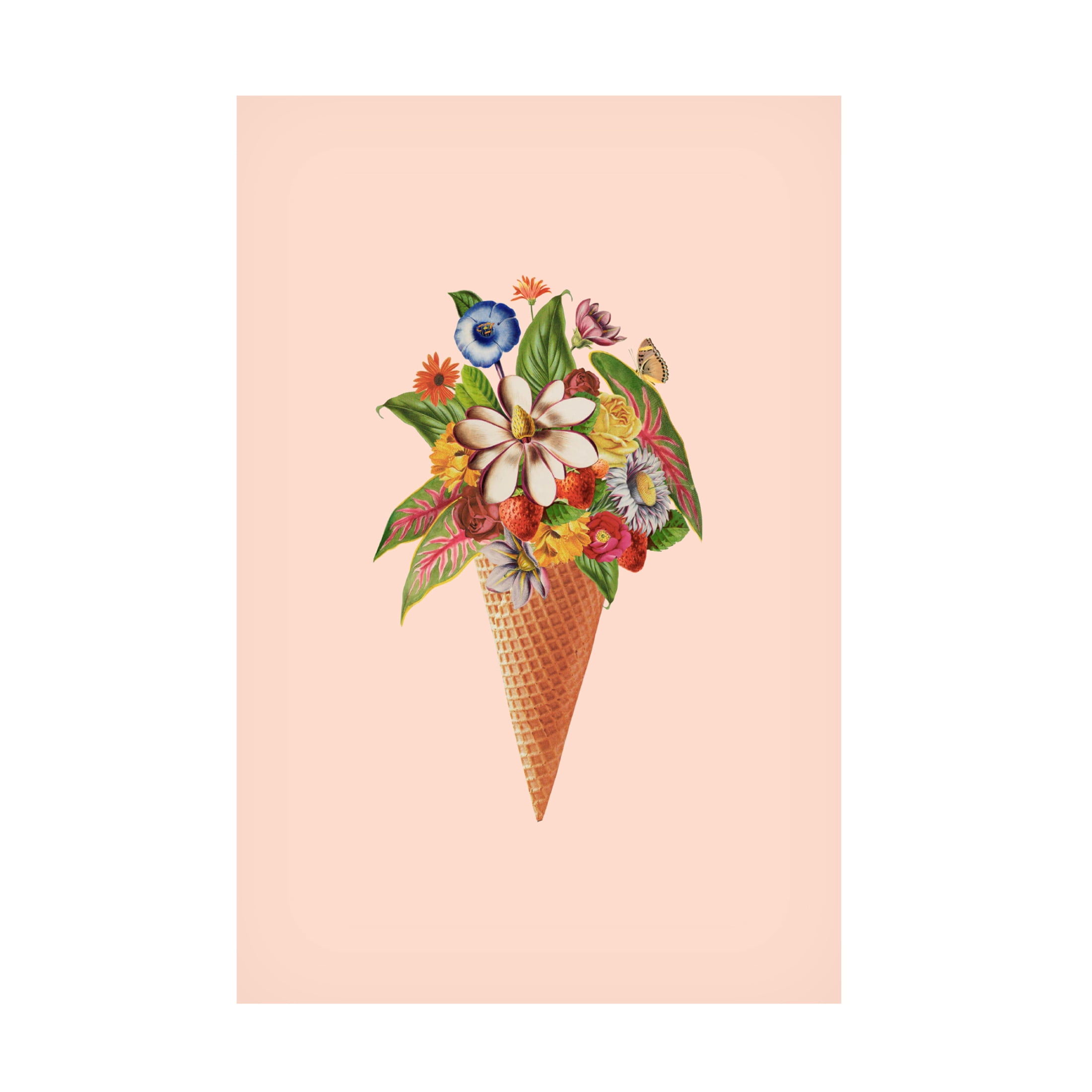 Trademark Fine Art Frida Floral Studio Botanical pink ice cream Canvas Wall Art