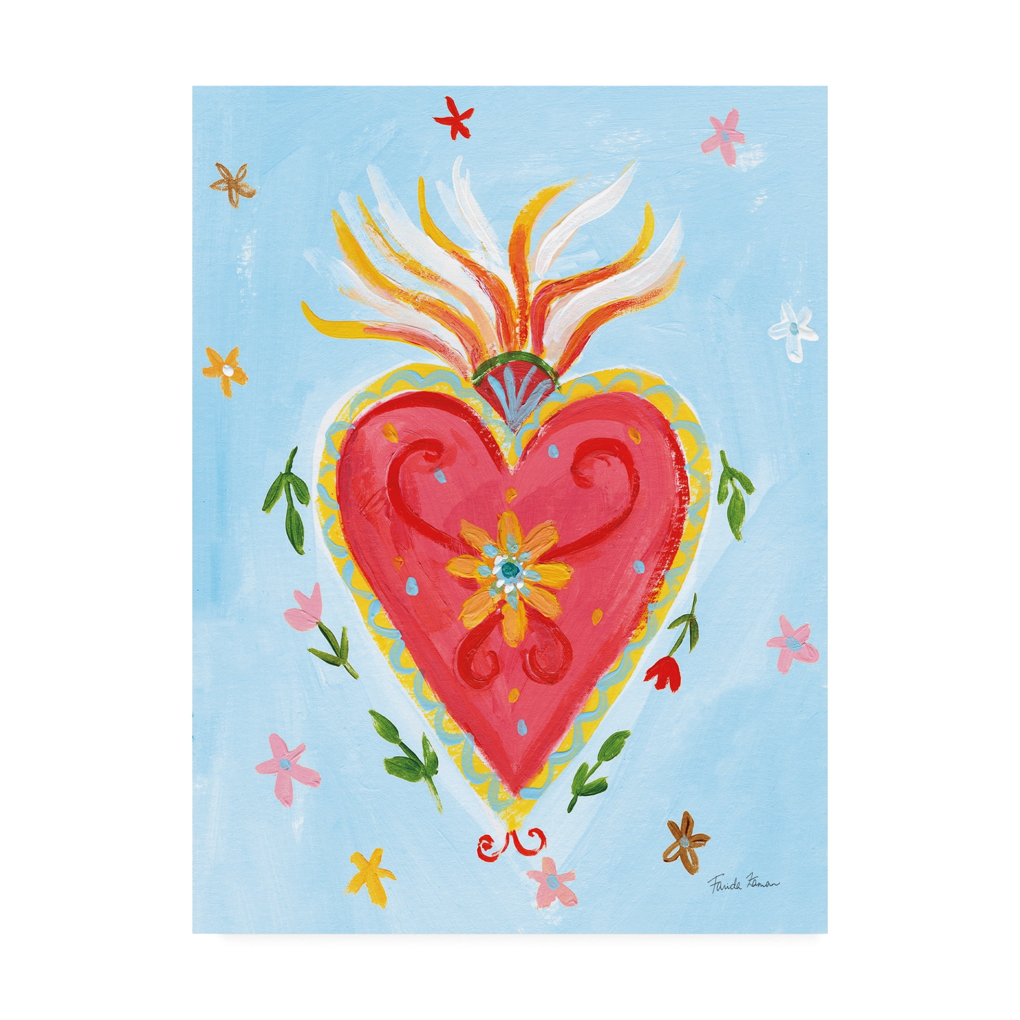 Trademark Fine Art 'Frida's Heart I' Canvas Art by Farida Zaman
