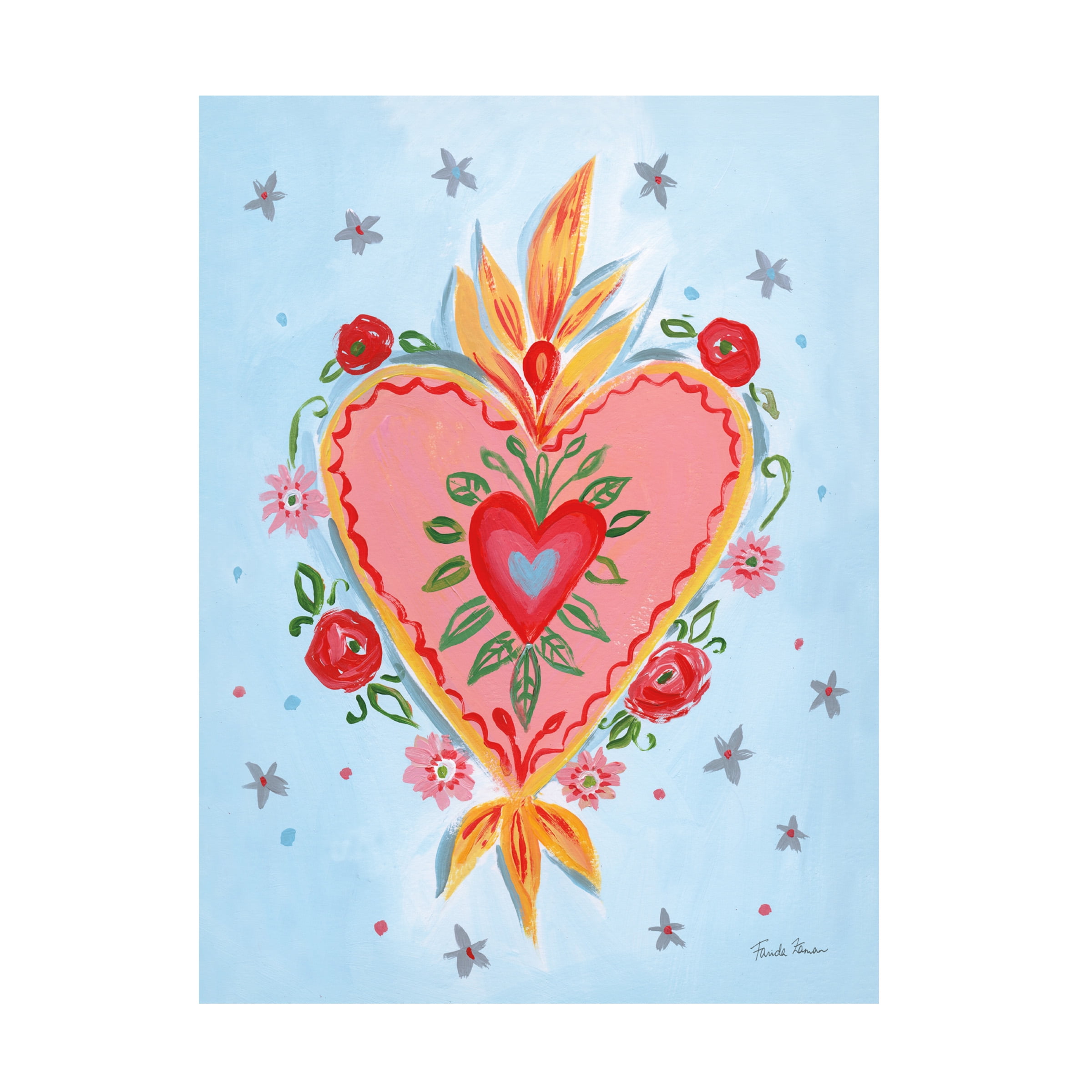 Trademark Fine Art 'Frida's Heart III' Canvas Art by Farida Zaman