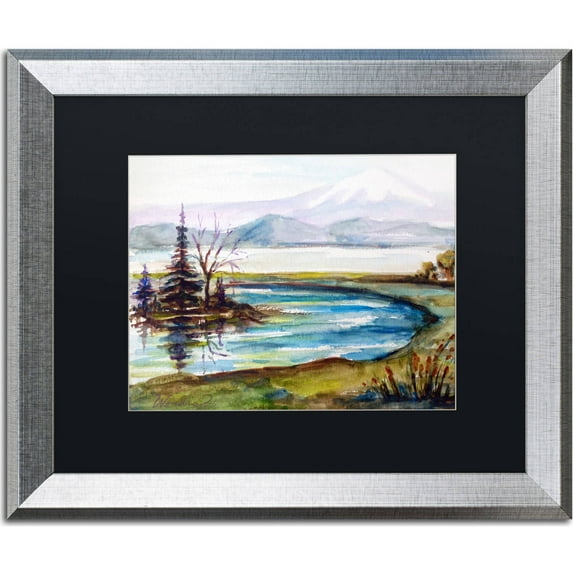 Trademark Fine Art "Friday Evening" Canvas Art by Wendra, Black Matte, Silver Frame