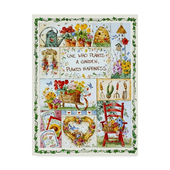 Trademark Fine Art 'Friends Are Flowers In Lifes Garden' Canvas Art by Barbara Mock