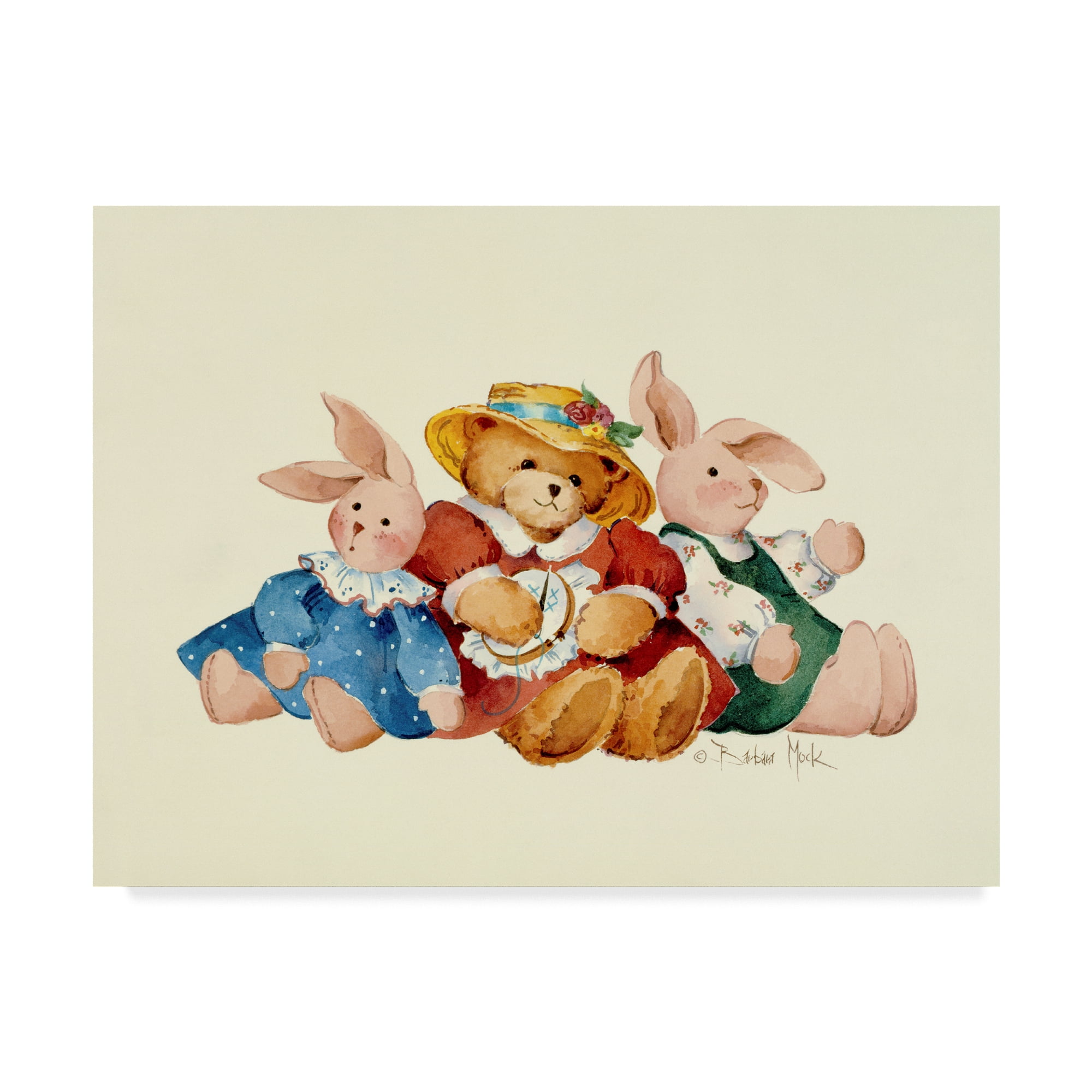 Trademark Fine Art ' Friends' Canvas Art by Barbara Mock