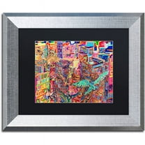 Trademark Fine Art "Friends" Canvas Art by Josh Byer, Black Matte, Silver Frame
