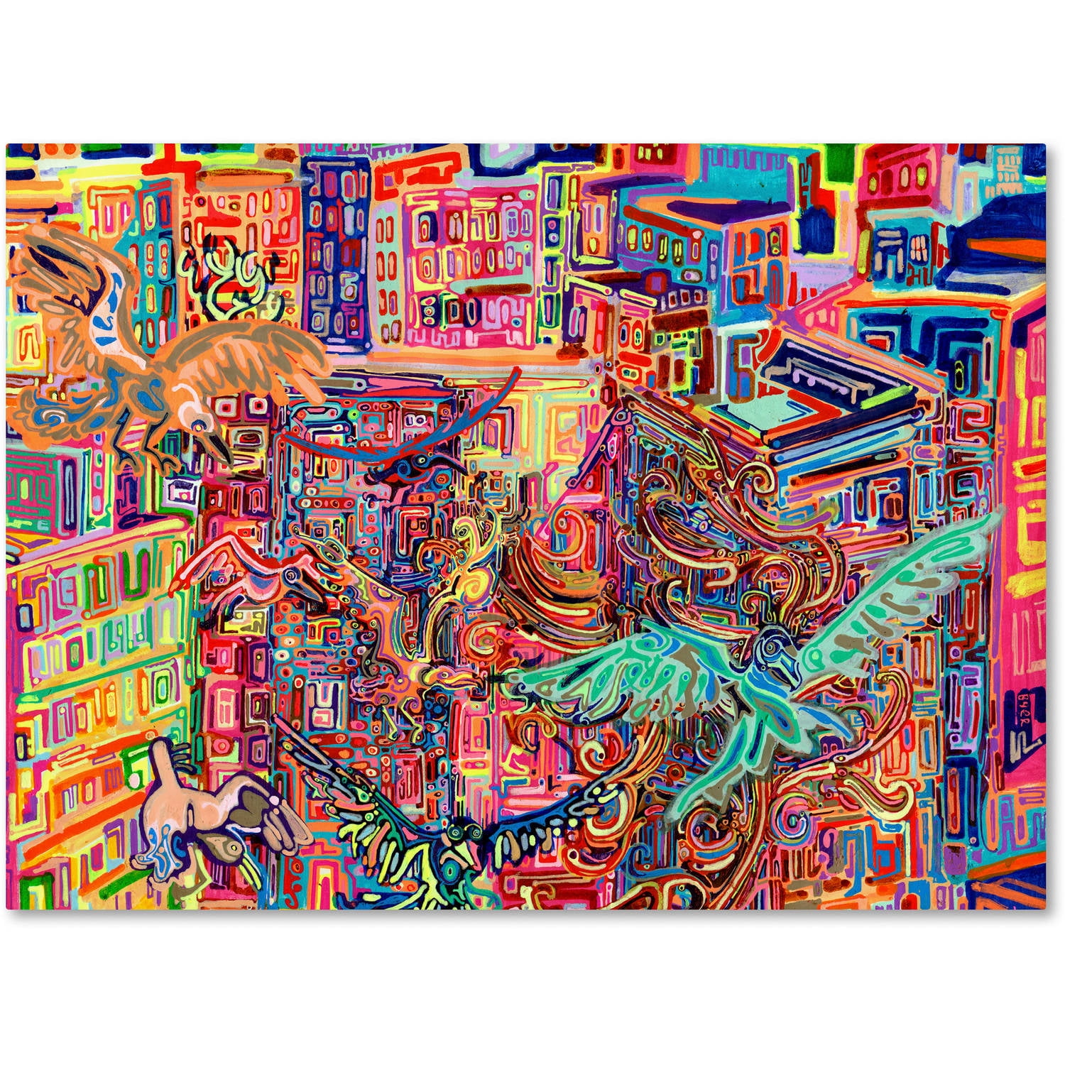 Trademark Fine Art "Friends" Canvas Art by Josh Byer