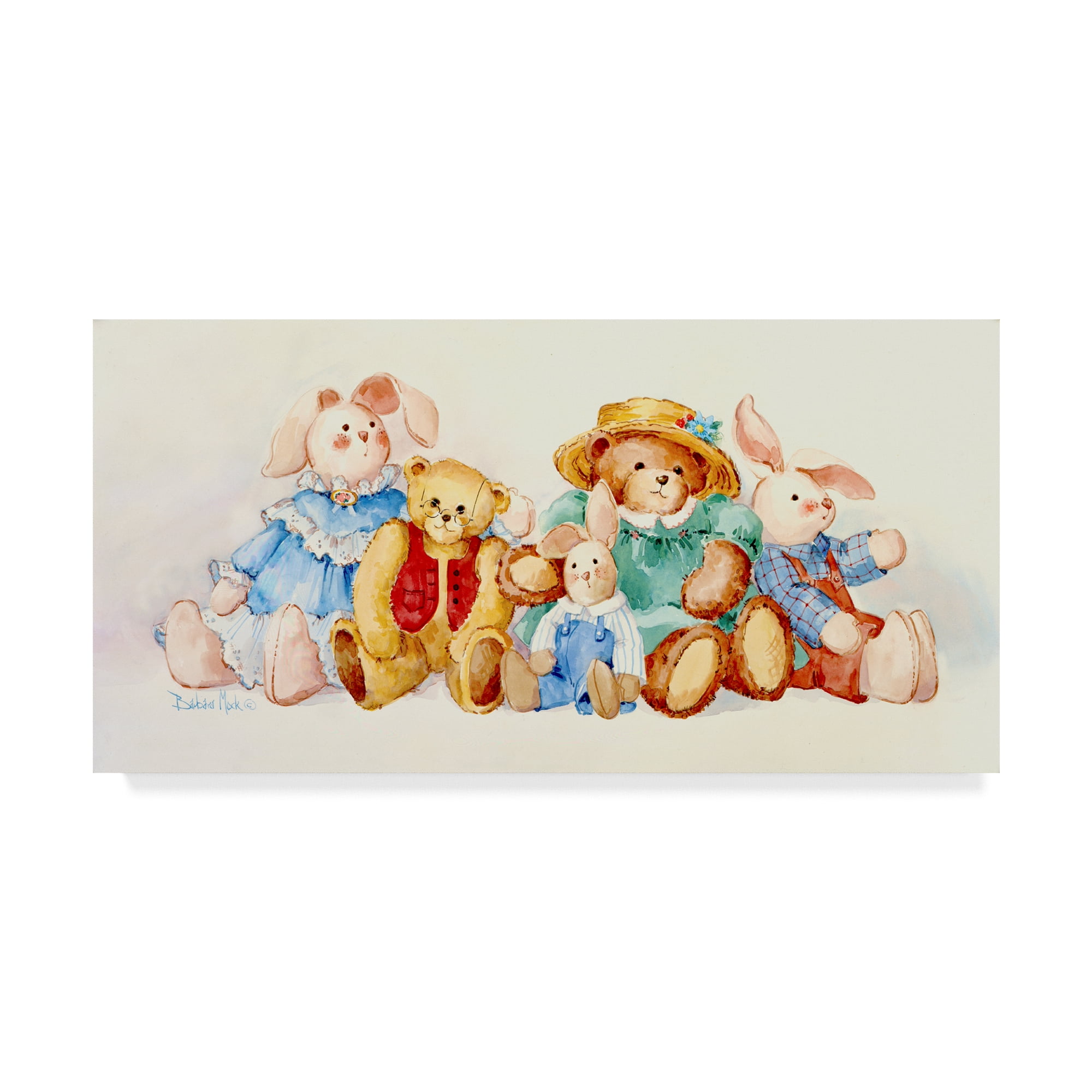 Trademark Fine Art 'Friends Forever Bears' Canvas Art by Barbara Mock