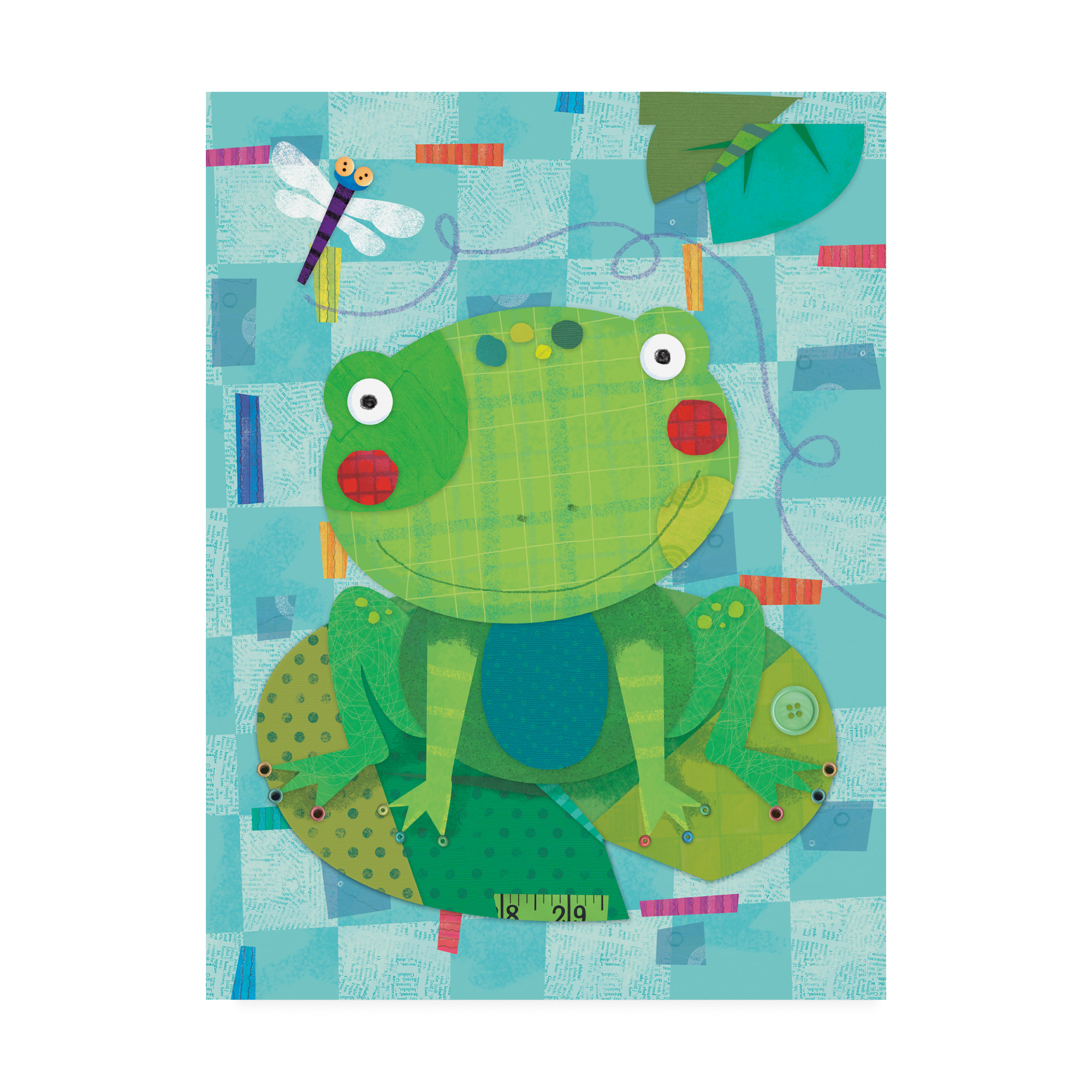 Trademark Fine Art 'Frog Collage' Canvas Art by Holli Conger 