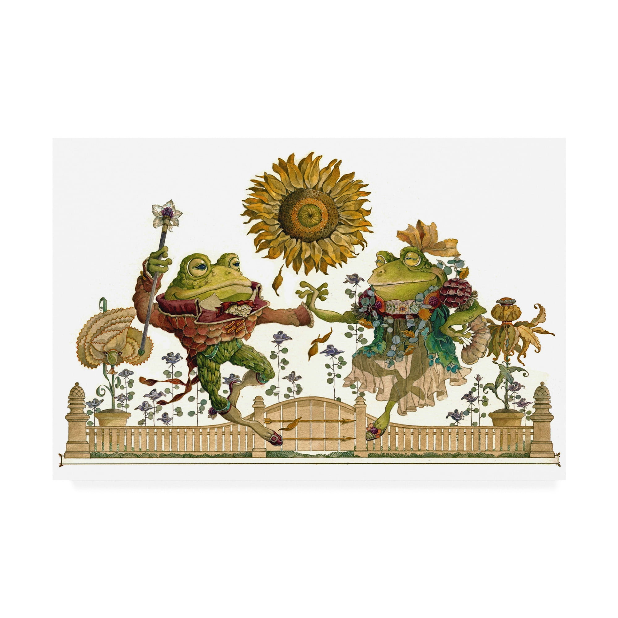Trademark Fine Art 'Frog Gavotte' Canvas Art by David Galchutt