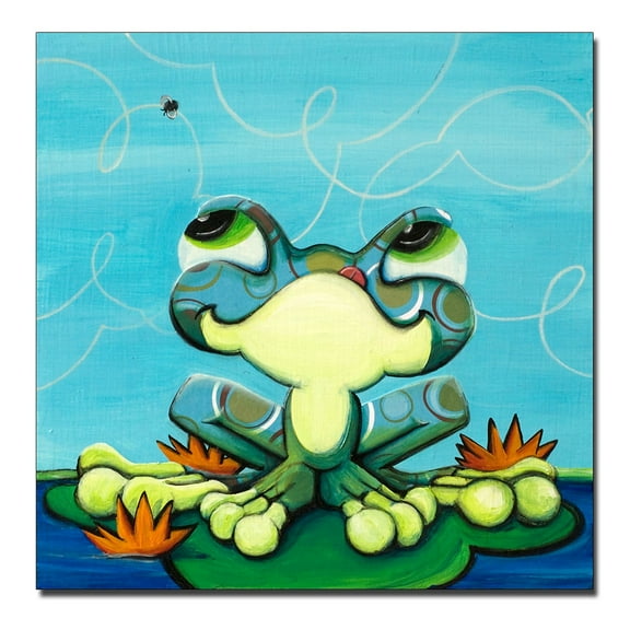 Trademark Fine Art "Frog's Lunch" Canvas Art by Sylvia Masek