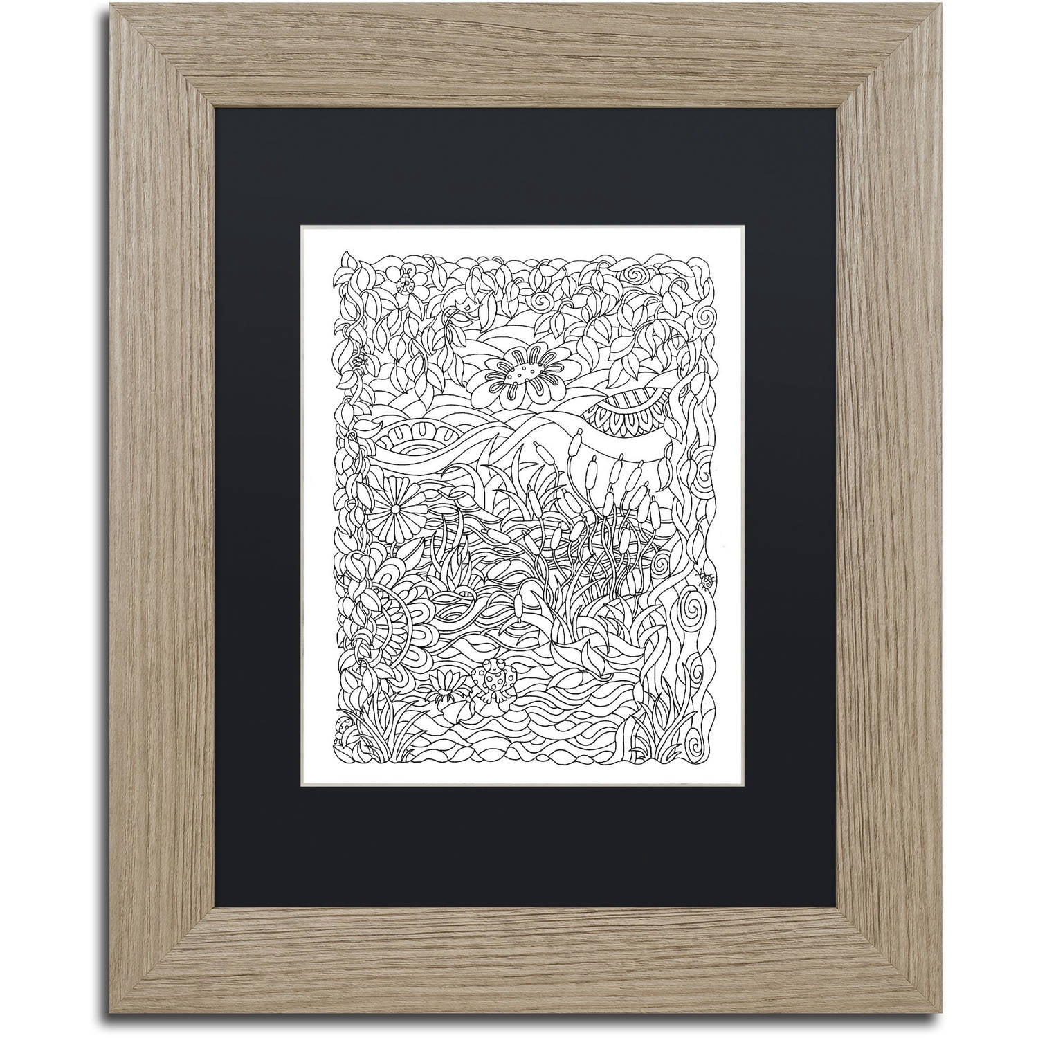 Trademark Fine Art "Frogger" Canvas Art by Kathy G. Ahrens, Black Matte, Birch Frame
