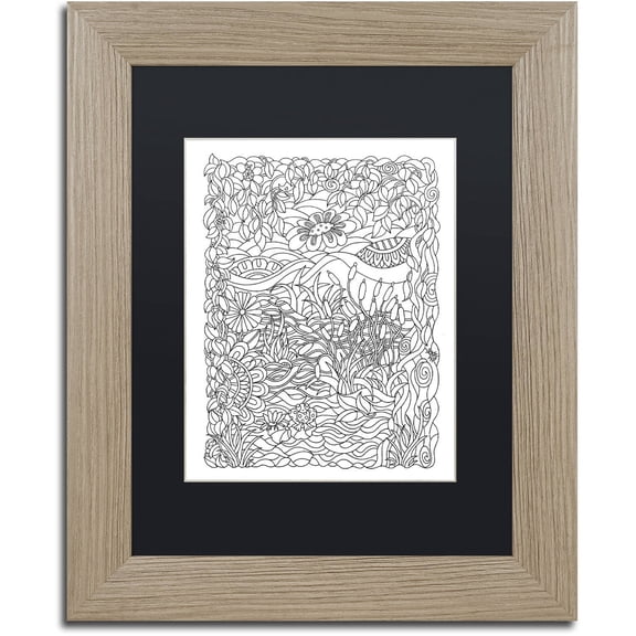 Trademark Fine Art "Frogger" Canvas Art by Kathy G. Ahrens, Black Matte, Birch Frame