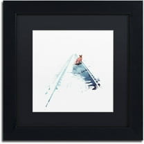 Trademark Fine Art 'From Nowhere To Nowhere' Canvas Art by Robert Farkas, Black Matte, Black Frame