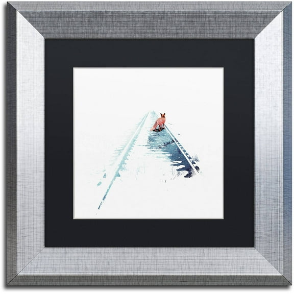 Trademark Fine Art 'From Nowhere To Nowhere' Canvas Art by Robert Farkas, Black Matte, Silver Frame