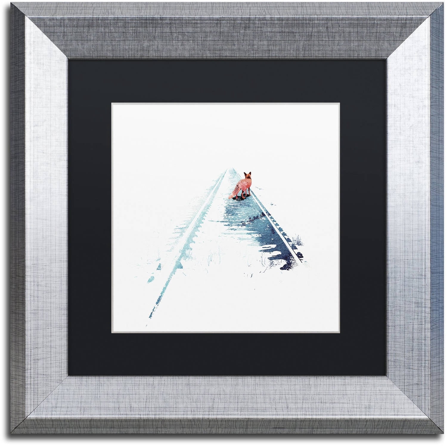 Trademark Fine Art 'From Nowhere To Nowhere' Canvas Art by Robert Farkas, Black Matte, Silver Frame