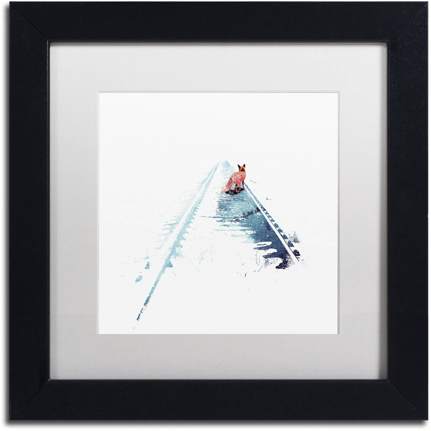 Trademark Fine Art 'From Nowhere To Nowhere' Canvas Art by Robert Farkas, White Matte, Black Frame