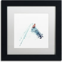 Trademark Fine Art 'From Nowhere To Nowhere' Canvas Art by Robert Farkas, White Matte, Black Frame