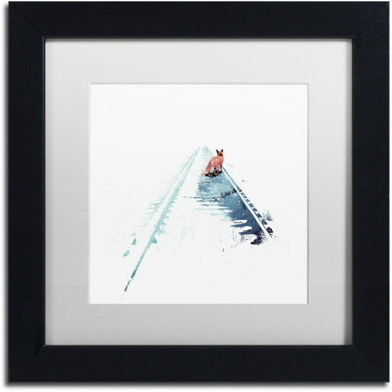 Trademark Fine Art 'From Nowhere To Nowhere' Canvas Art by Robert Farkas, White Matte, Black Frame