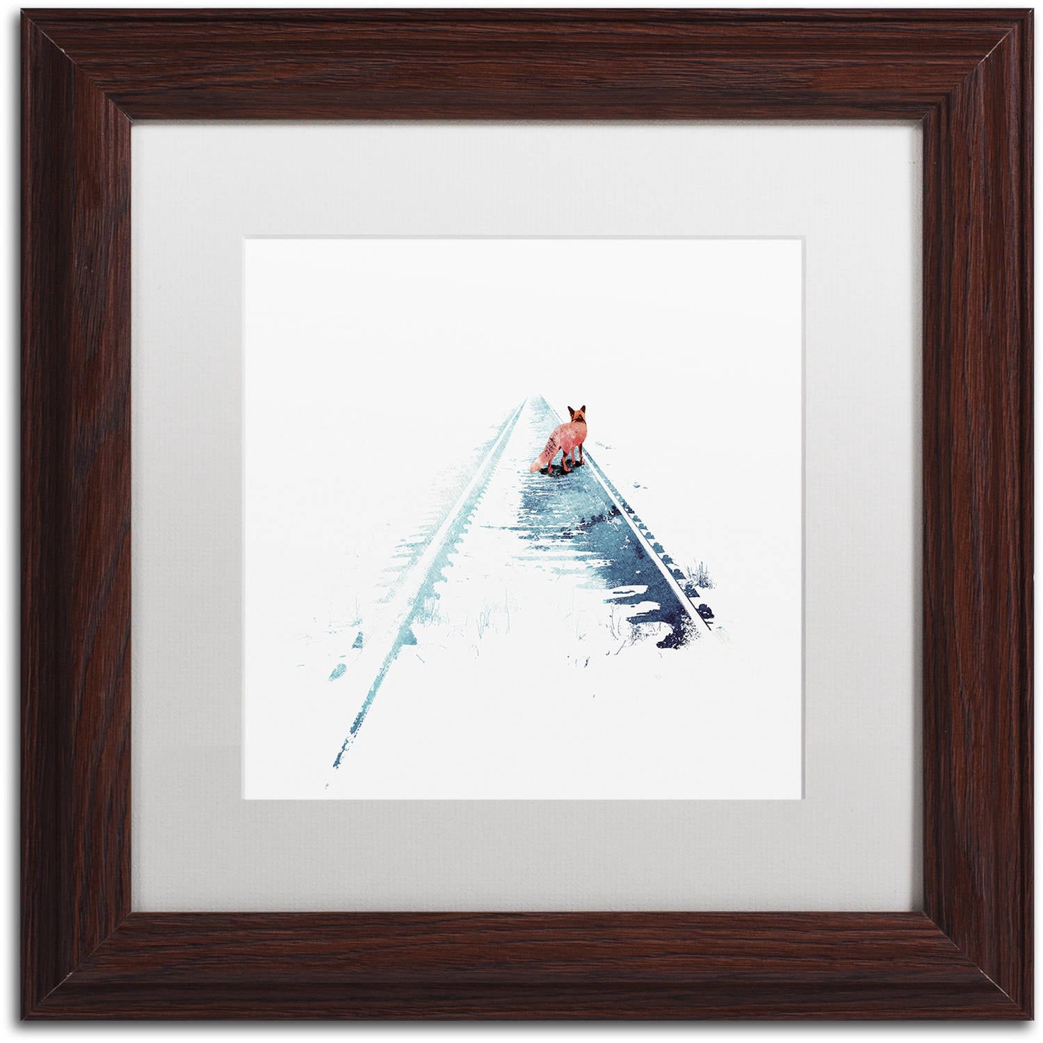 Trademark Fine Art 'From Nowhere To Nowhere' Canvas Art by Robert Farkas, White Matte, Wood Frame