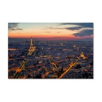 Trademark Fine Art "From the Roofs of Paris" Canvas Art by Mathieu Rivrin
