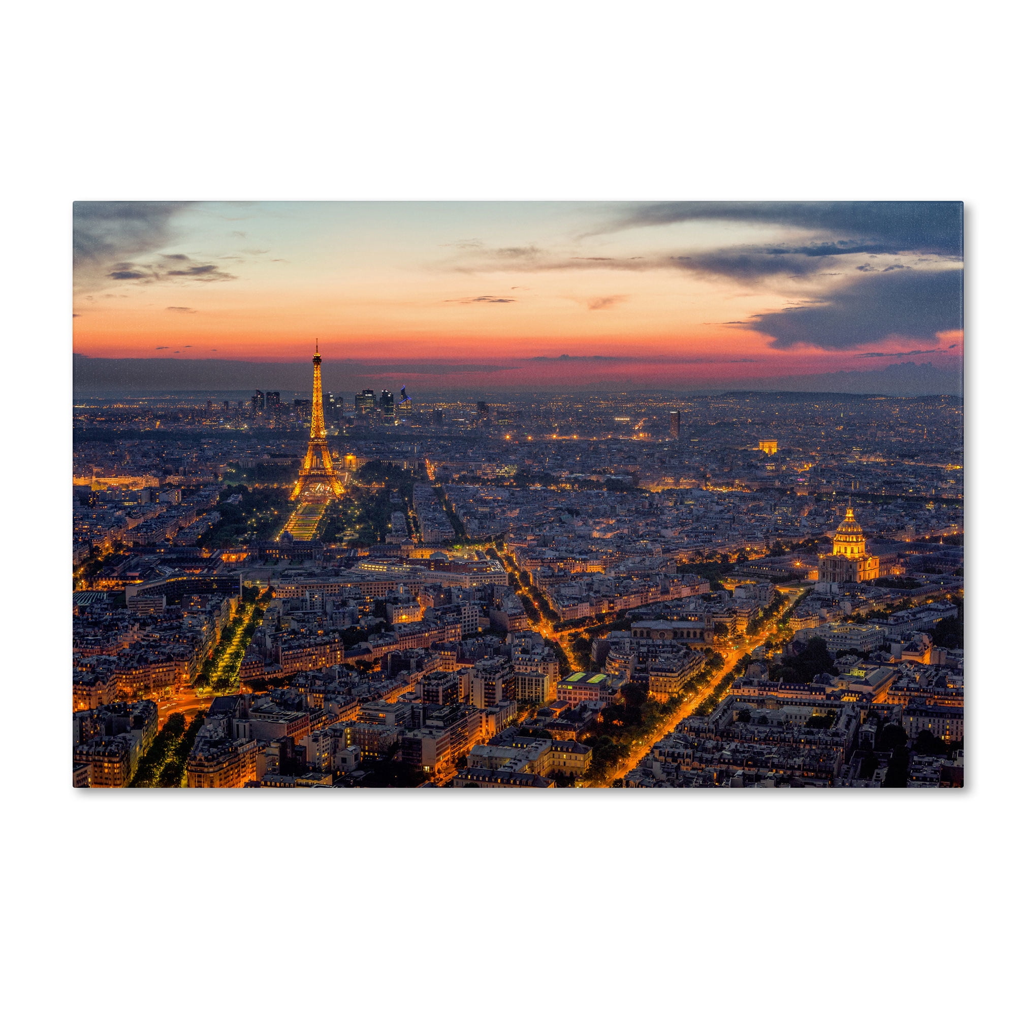Trademark Fine Art "From the Roofs of Paris" Canvas Art by Mathieu Rivrin