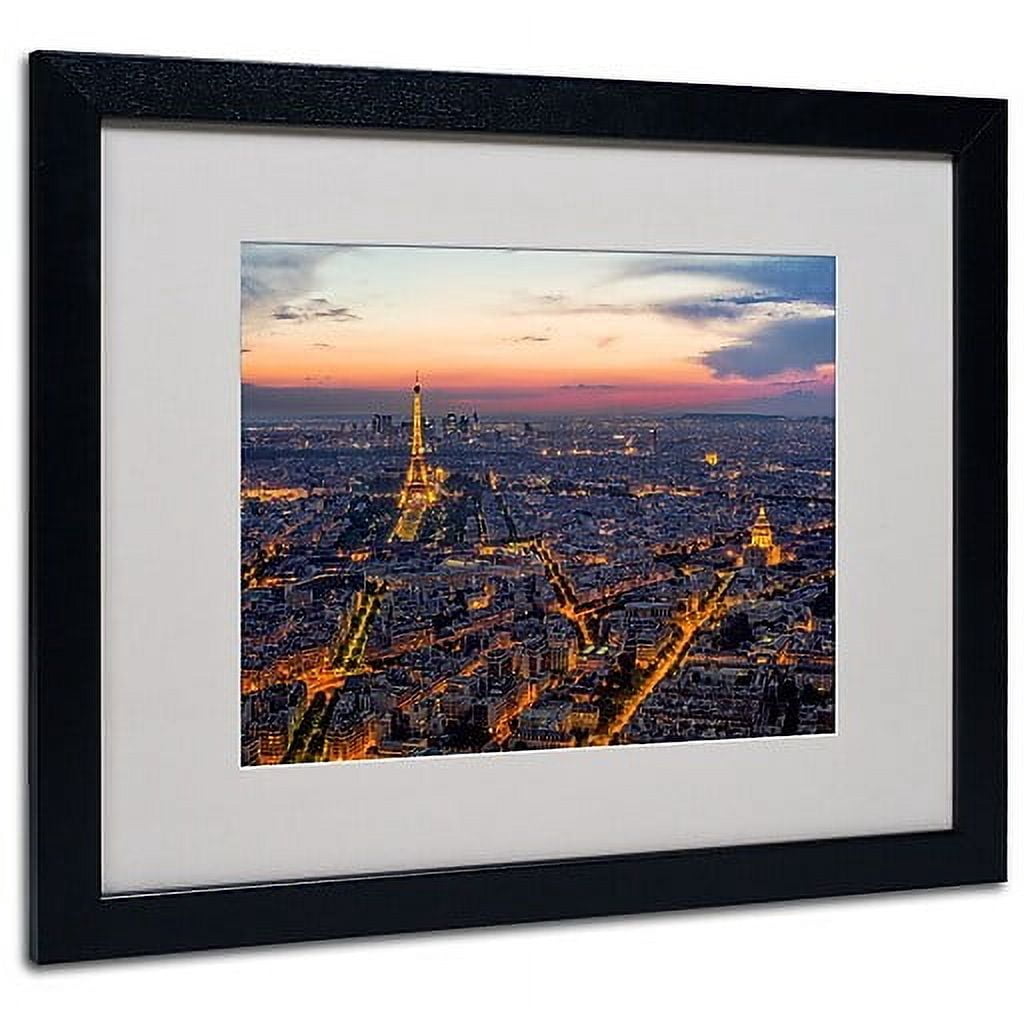 Trademark Fine Art "From the Roofs of Paris" Framed Canvas Art by Mathieu Rivrin