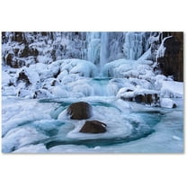 Trademark Fine Art "Frosty Falls" Canvas Art by Michael Blanchette Photography