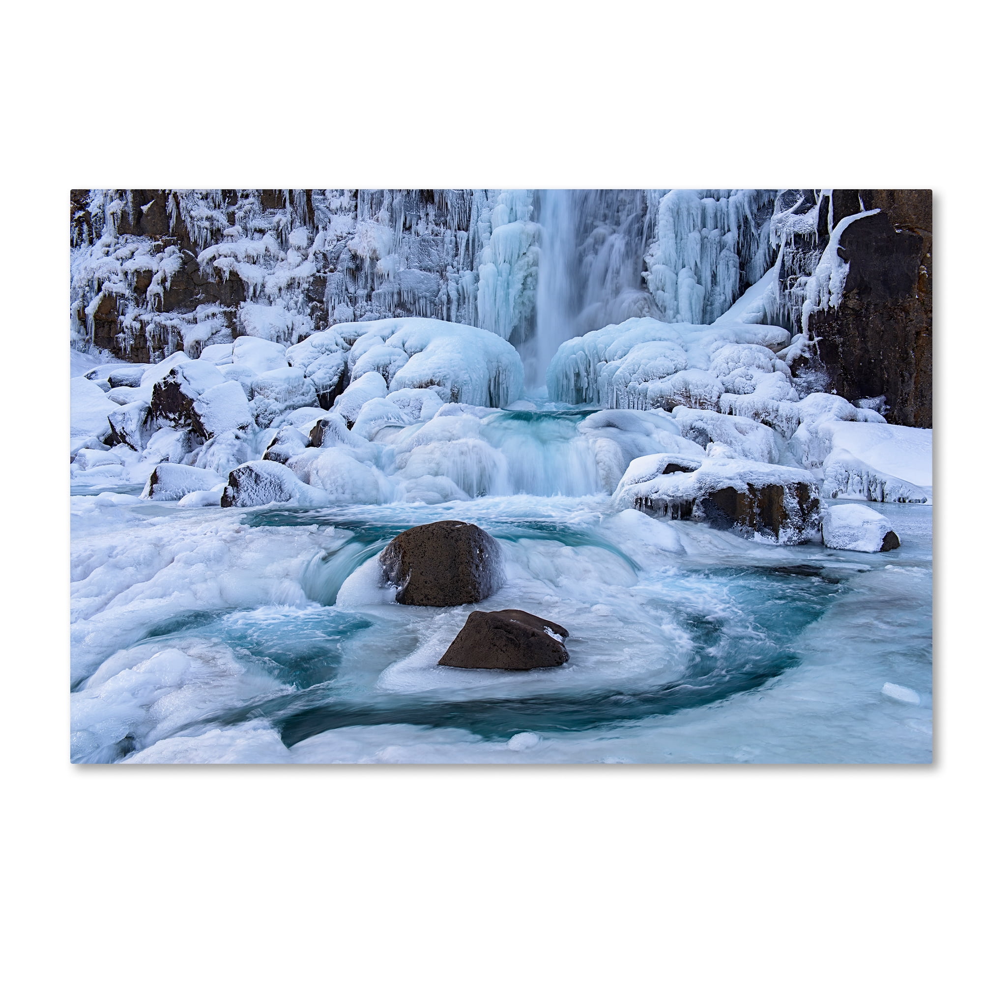 Trademark Fine Art "Frosty Falls" Canvas Art by Michael Blanchette Photography