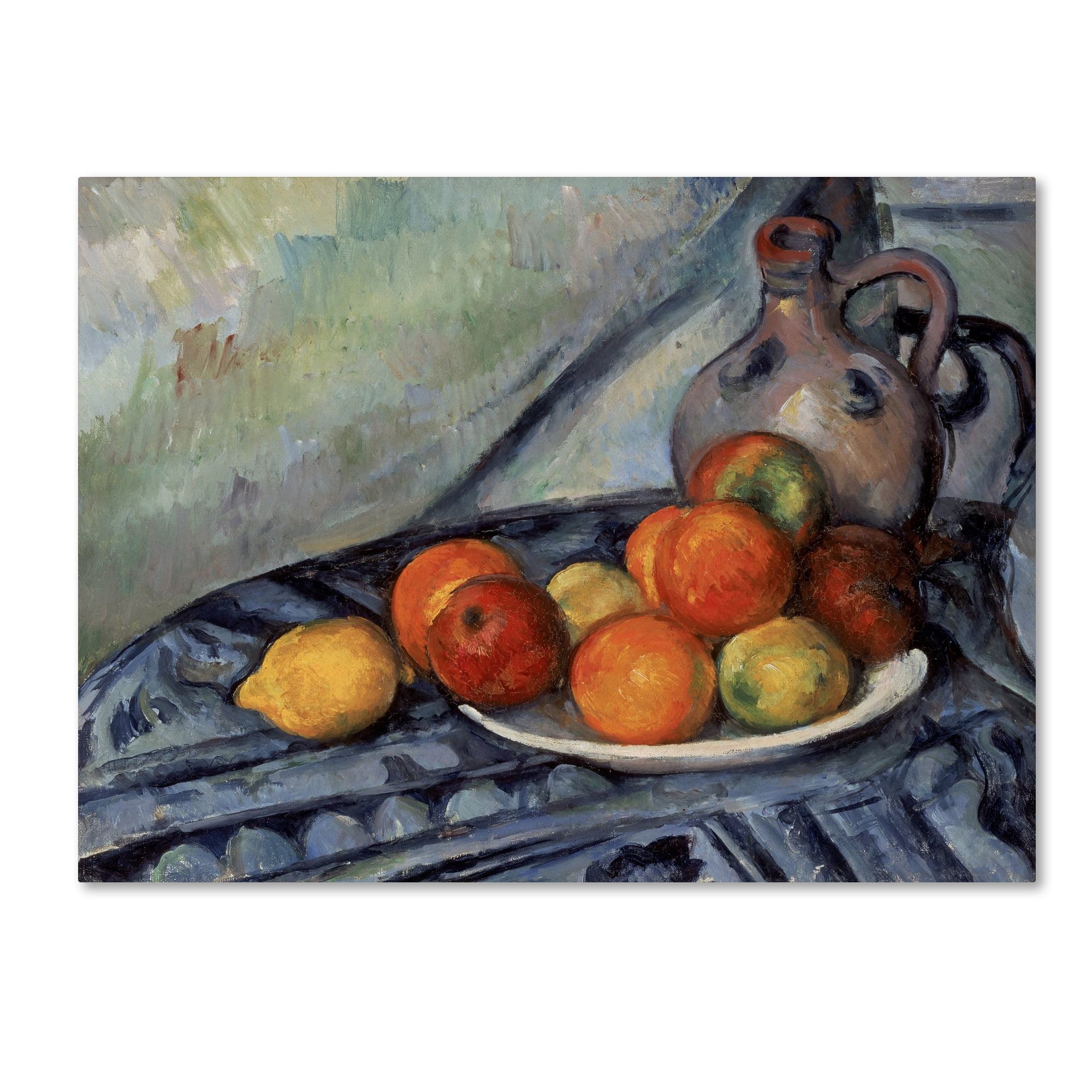 Paul Cezanne Fruit and Jug Abstract Canvas Art