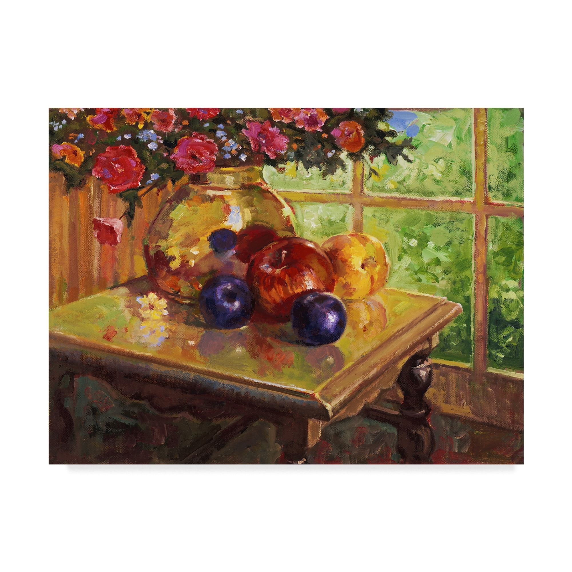 Trademark Fine Art 'Fruit And Flowers' Canvas Art by Hal Frenck