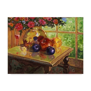 Trademark Fine Art 'Fruit And Flowers' Canvas Art by Hal Frenck