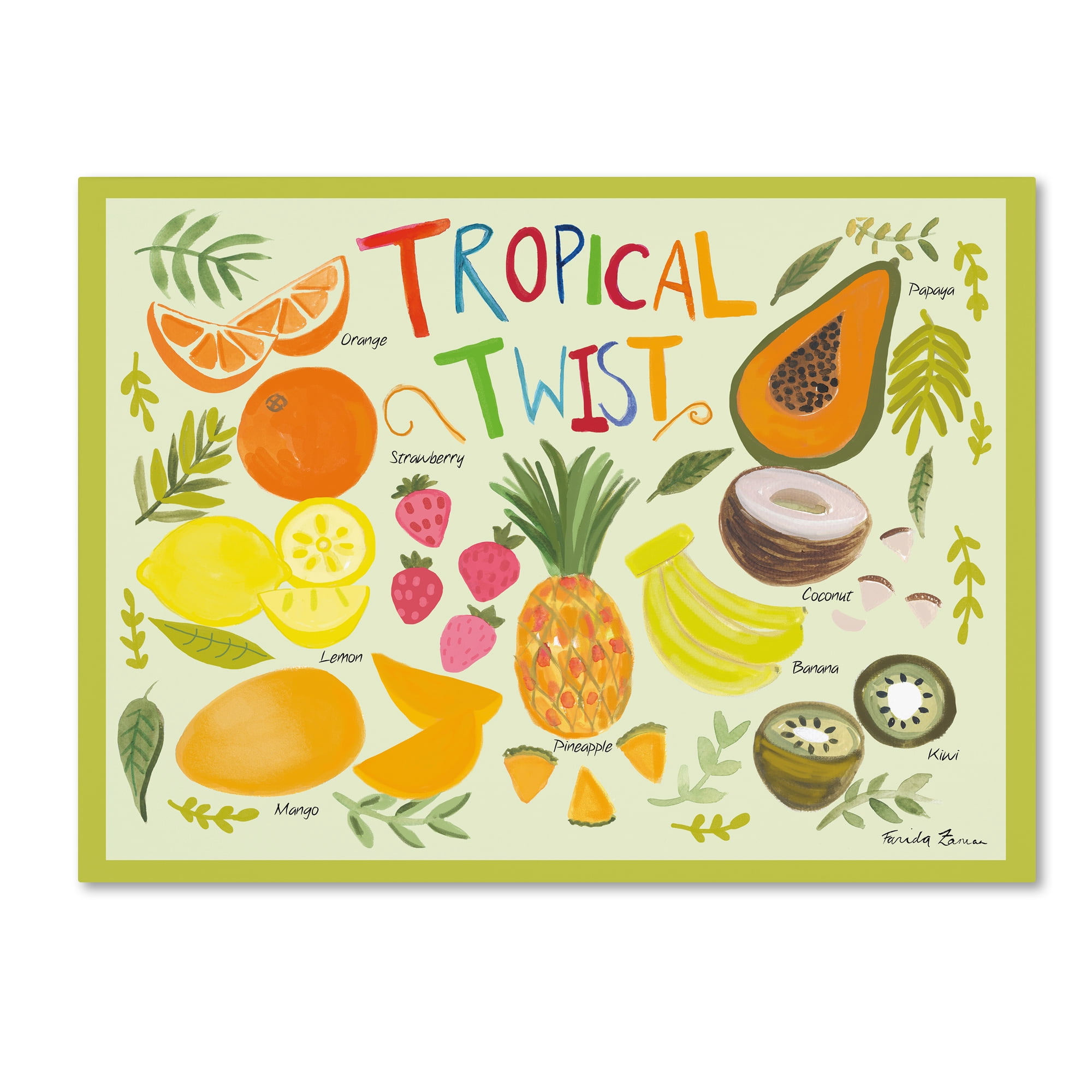 Trademark Fine Art 'Fruity Smoothie II' Canvas Art by Farida Zaman