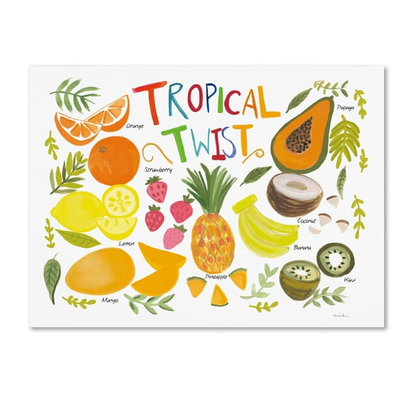 Trademark Fine Art 'Fruity Smoothie II on White' Canvas Art by Farida Zaman