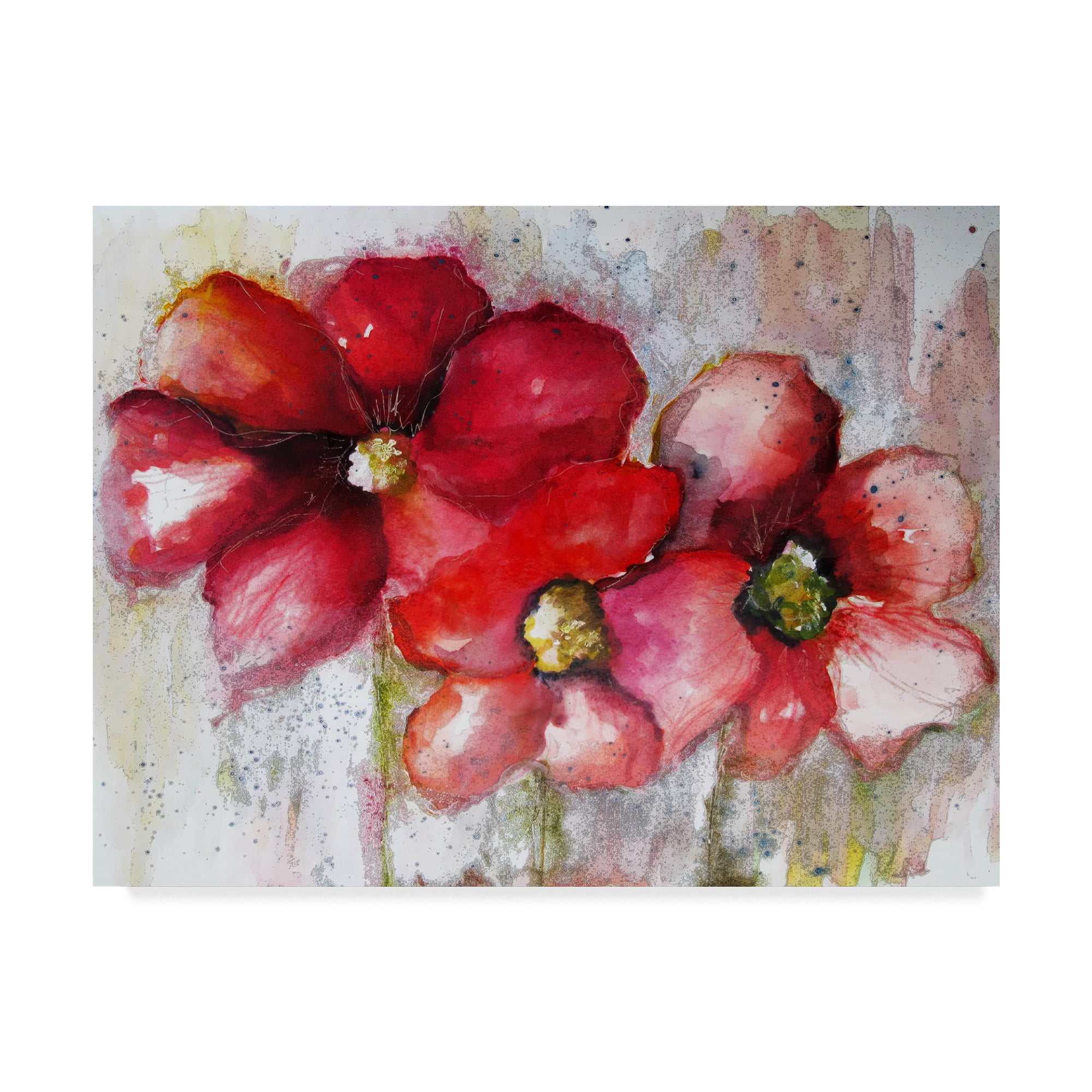 Trademark Fine Art 'Fuchsia Poppies II' Canvas Art by Leticia Herrera