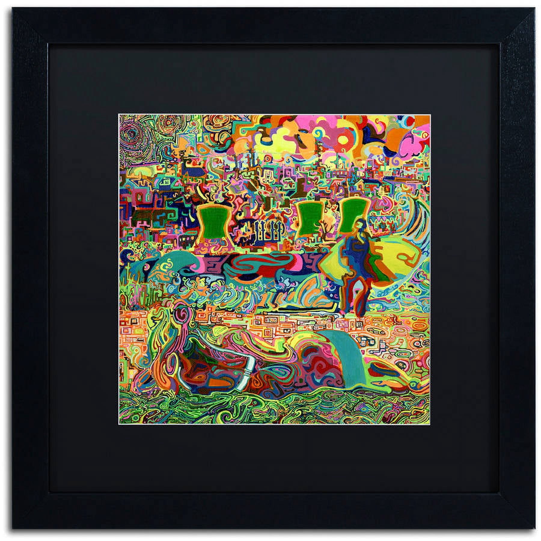 Trademark Fine Art "Fukushima Beach Party" Canvas Art by Josh Byer, Black Matte, Black Frame