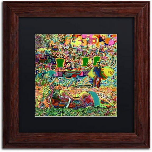 Trademark Fine Art "Fukushima Beach Party" Canvas Art by Josh Byer, Black Matte, Wood Frame