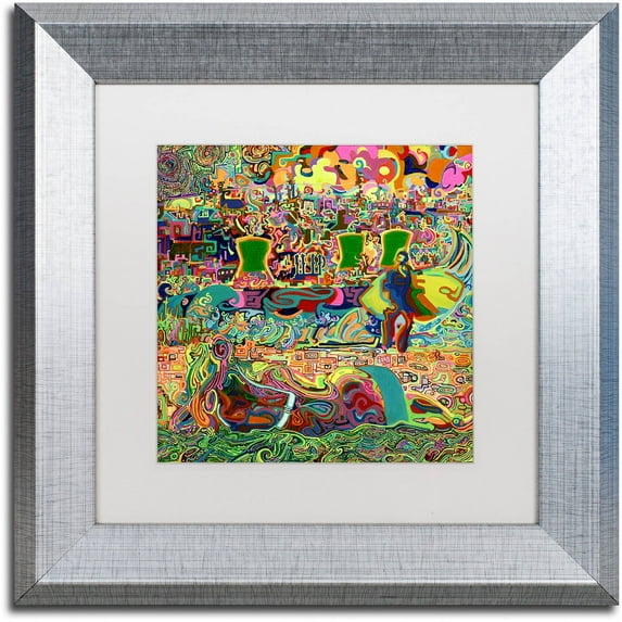 Trademark Fine Art "Fukushima Beach Party" Canvas Art by Josh Byer, White Matte, Silver Frame