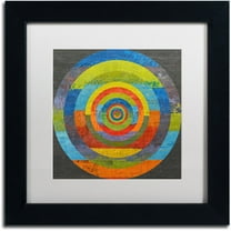 Trademark Fine Art "Full Circle" Canvas Art by Michelle Calkins, White Matte, Black Frame
